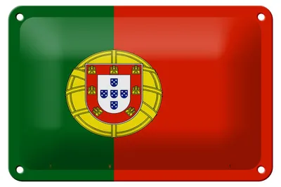 Produktbild von Blechschild Flagge Portugals 18x12cm Flag of Portugal Dekoration