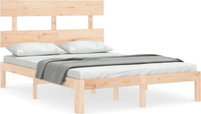Productafbeelding van vidaXL Massief houten bed met hoofdeinde