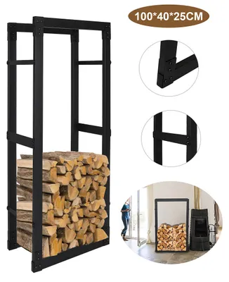 Produktbild von Eikuavons Kaminholzregal Brennholzständer 100*40*25CM wetterfestem Metall Brennholz Brennholzregal