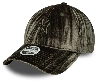 Produktbild von New Era Women MLB 9TWENTY Velour Cap New York Yankees dark green