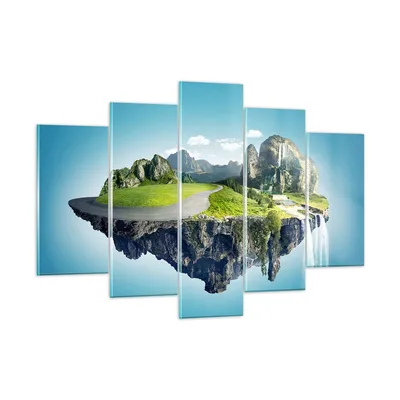 Produktbild von Bilder auf glas - Levitation Berg Wasserfall Himmel - 150x100cm - Glasbilder - Wandbilder - Kunstdruck - Wanddekoration aus Glas - Glas Bilder - Wandbild auf Glas - GEA150x100-2918