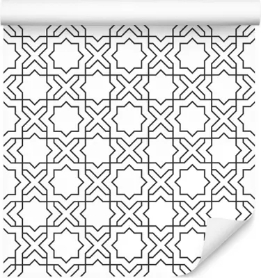 Zdjęcie produktu dla Tapeta geometryczna abstrakcyjny nowoczesny orientalny wzór idealny do Salonu z modnym efektem 3D
