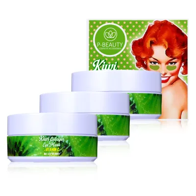 Produktbild von Augen Pads Augenmasken Augenpads Augenpatches Augenpflaster Hydrogel Kollagen Kiwi, 3x 60 Stück
