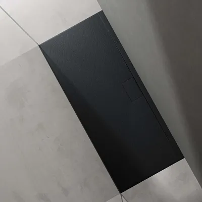 Immagine prodotto di doporro Piatto Doccia Rettangolare 70x160 cm in Resina Minerale Antracite Effetto Pietra, Ultrasottile H 3 cm Antiscivolo - Geoma07