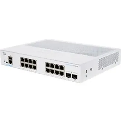 Produktbild von Cisco Business 250 Series CBS250-16T-2G - Switch - L3 - Smart - 16 x 10/100/1000 + 2 x Gigabit SFP - an Rack montierbar