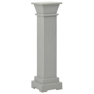 Obrázek produktu pro Stojan na květiny klasický čtvercový sloup šedý 17x17x66 cm MDF