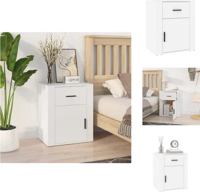 Immagine prodotto di vidaXL Comodino bianco 50x36x60 cm materiale legno - Comodini