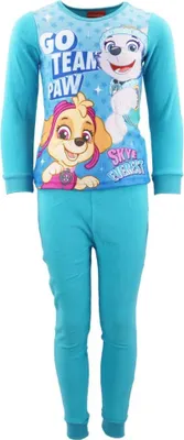 Produktbild von Paw Patrol Mädchen Kinder Fleece Schlafanzug Pyjama lang – Hellblau / 98