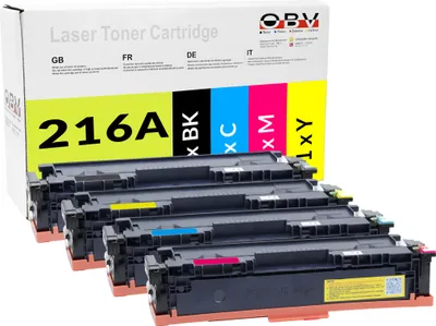 Produktbild von Toner-Set kompatibel HP 216A – ersetzt W2410A W2411A W2412A W2413A – Schwarz Cyan Magenta Gelb – für HP M183fw, M182nw, M155nw