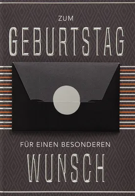 Produktbild von Geldkarte  Geburtstag  Geldkarte  Glückwunschkarte im Format 115x17cm