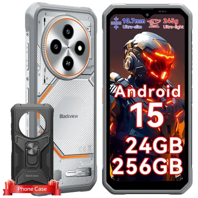 Blackview FORT 2 Robustes Smartphone - 6,56 Zoll HD+, 5000 mAh, 24 GB RAM, 256 GB + 2 TB, IP68/IP69K, Android 15, KI-Kamera