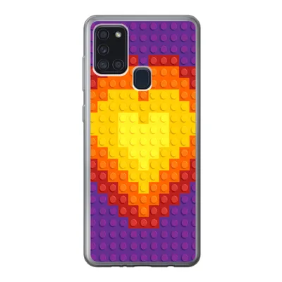 Produktbild von MuchoWow® Handyhülle Schutzhülle Hülle für Samsung Galaxy A21s Muster - Herz Silikon Softcase Handy Hülle - Hartschale