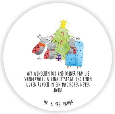 Produktbild von Mr. & Mrs. Panda Kühlschrankmagnet Weihnachten Smörle - Weiß - Geschenk, magnet für kühlschrank, Tannennadeln, whiteboardmagnet, pinnwand, Wintermotiv, Weihnachtsbaum
