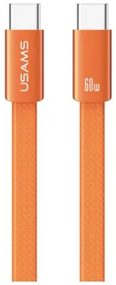 Image de Câble Usams U96, 60W, USB-C vers USB-C, 1,2 mètre, orange