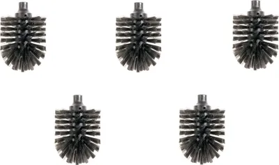 Produktbild von Hewi WC-Bürstenkopf, schwarz, 81mm Durchmesser, Bajonettverschluss, 5er Pack, passend für Lifesystem 477 801 802 805, 921044, ab 2005