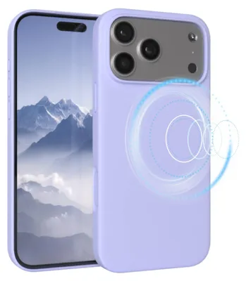 Produktbild von EAZY CASE Silikon MagSafe Handyhülle kompatibel mit Apple iPhone 17 Pro Max Hülle mit Kameraschutz, Silikonhülle, Schutzhülle Lila