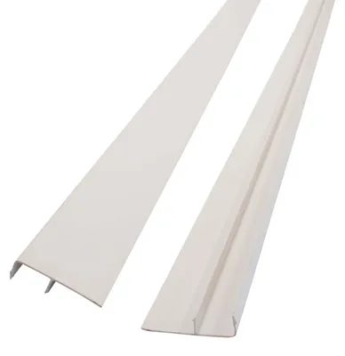 Produktbild von PROTEKTOR Abdeckprofil Hart-PVC Drainage Sockel 250cm 10 Stück Weiß