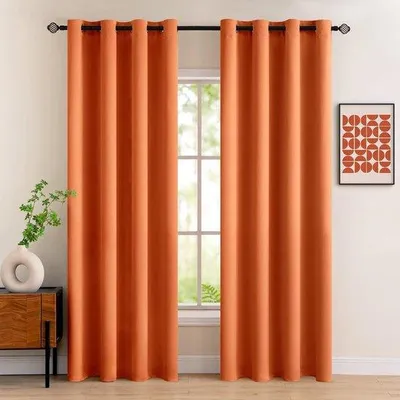 Obrázek produktu pro Ibenzoa® Sada 2 kusů měkkých, neprůsvitných termoizolačních závěsů, rozměry 140 x 245 cm – závěs s poutky v tmavě fialové barvě, vhodný do ložnice i obývacího pokoje