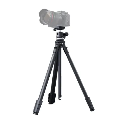 Produktbild von KINGJOY S600X+GS10 Tragbares Kamerastativ mit 360¡ã drehbarem Kugelkopf Aluminiumlegierung 1645 mm/64,8 Zoll Max. Hoehe 10 kg/22 lbs Tragkraft Fotografie-Reisestativ mit Tragetasche