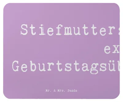 Produktbild von Mr. & Mrs. Panda Mauspad Spruch Stiefmutter Überraschungen - Lavendeltraum - Geschenk, Jubiläen, Stiefkind, Besonderes, mousematte, Mouse Pad, herzerwärmende Sprüche