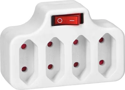 Produktbild von 4x2P-Splitter mit Schalter, weiß OR-AE-13255