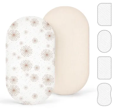 Productafbeelding van lulumoon Spannenlakentje voor kinderwagen, 40x90 cm, mousseline: 100% katoen – Gipsroze, maat 40x90 cm