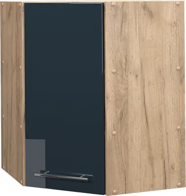 Produktbild von Eckhängeschrank Vicco Fame-Line Dunkelblau Hochglanz 57 cm, Model 48882