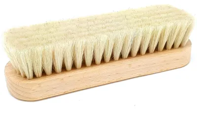 Produktbild von Schuhbürste Schuhputzbürste Lederbürste - Ziegenhaar - Buchenholz - 13,5 cm