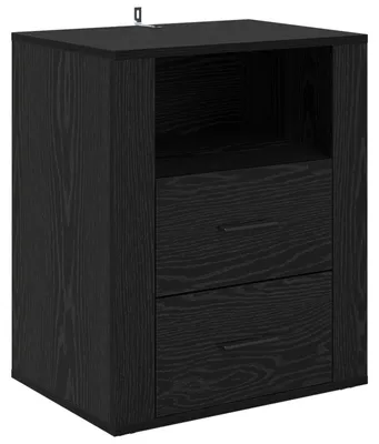 Produktbild von Nachttisch Schwarz Eichen-Optik 35 x 50 x 60 cm Holzwerkstoff
