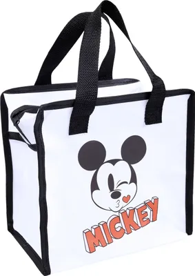 Produktbild von Kleine, weiße Mehrwegtasche/Strandtasche Stofftasche Mickey