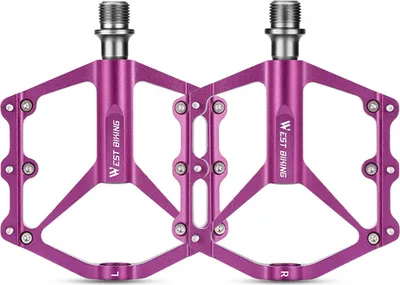 Produktbild von Mountainbike-Pedale, Aluminium, 3-Lager-Fahrradpedale, Rennrad-Pedale, rutschfeste, hohle Ersatz-Fahrradpedale