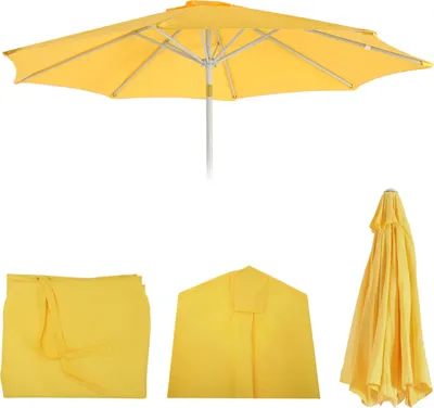 Produktbild von Ersatz-Bezug für Sonnenschirm Asti, Sonnenschirmbezug Ersatzbezug, Ø 3m Stoff/Textil  gelb