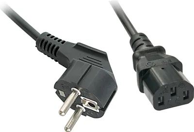 Produktbild von LINDY IEC-Netzkabel 0.7m Schuko-Winkelst. IEC320C13