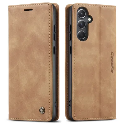 Produktbild von Hülle für Samsung Galaxy S24 FE 5G Klapphülle Fliphülle Tasche Case Hellbraun