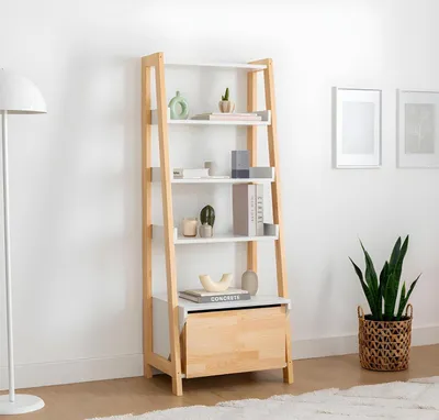 Image de Elégante bibliothèque Meubles de bureau modernes Etagères en bois