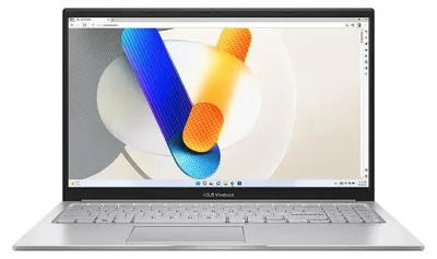 Image de Asus Vivobook X1504VA-BQ2910, Intel 5 120U 1,4 GHz (12 Mo de cache, jusqu'à 5,0 GHz, 10 cœurs, 12 threads), 15,6" FHD (1920x1080), 16 Go DDR4, SSD 1 To, clavier Chiclet rétroéclairé, sans système d'exploitation, Cool Silver