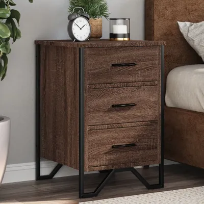 Produktbild von vidaXL Nachttisch Braun Eichen-Optik 40x41x60 cm Holzwerkstoff