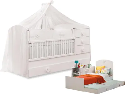 Produktbild von Cilek BABY Baumwolle mitwachsendes Babybett, 80x180 cm