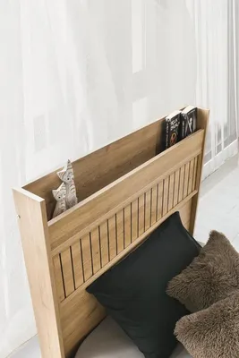 Produktbild von Einzelbett Holz Modern Kopfteil Stilvolles Design Kinderzimmer Möbel Komfort