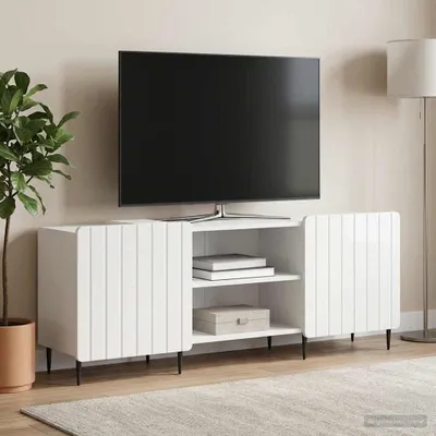 Produktbild von vidaXL TV-Schränk Hochglanz Weiß 150 x 31 x 52 cm Holzwerkstoff