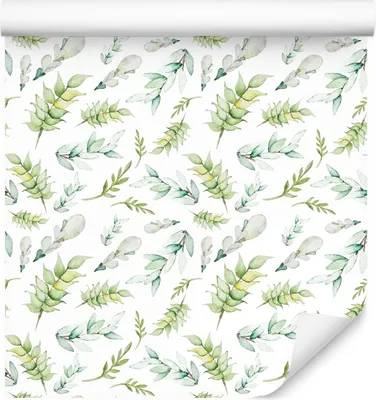 Produktbild von 10m VLIES TAPETE Rolle Wohnzimmer Pflanzen Blätter Ornamente Aquarell XXL