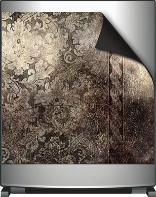 Produktbild von Wallario Magnet für Kühlschrank / Geschirrspüler, magnetisch haftende Folie - 60 x 60 cm, Motiv: Schnörkelmuster in dunkelbraun