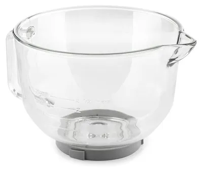 Image de Klarstein Bella Glass Bowl - Bol en verre, récipient à mélanger, accessoire pour robots de cuisine Bella 2G, capacité de 2,5 litres, résistant aux chocs, graduations gravées en litres et en millilitres, dimensions : 24 x 17 x 30 cm (largeur x hauteur x profondeur)