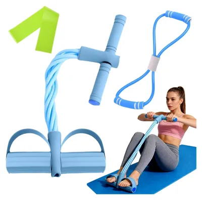 Produktbild von 3-teiliges Fitness-Set für Bauch- und Rückentraining mit Widerstandsband