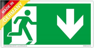 Produktbild von Dreifke® Schild Notausgang extra langnachleuchtend | PVC selbstklebend 297x14...