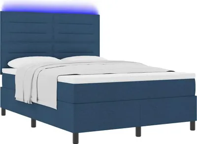 Obrázok produktu pre Posteľ s pružinovým rámom s matracmi Modrá 140 x 190 cm látka