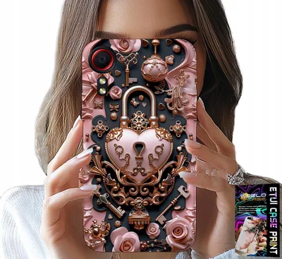 Zdjęcie produktu dla Etui Do Samsung Galaxy Xcover 5 - Kobiece, Modne Wzory, Kłódka Serce Róża