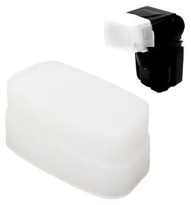 Produktbild von 2 Stück Bounce-Dome-Diffusor, weißer Diffusor für Digitalkamera-Blitzgeräte, passend für den Blitz 320EX