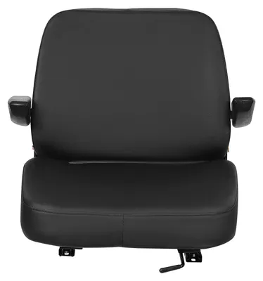 Immagine prodotto di Sedile per carrelli elevatori e trattori - Sedile ergonomico - Schienale 44 cm - Portata 100 kg - Regolabile in avanti di 6 cm - Distanza tra i fori 23/28 cm - 48×46×51 cm - Nero