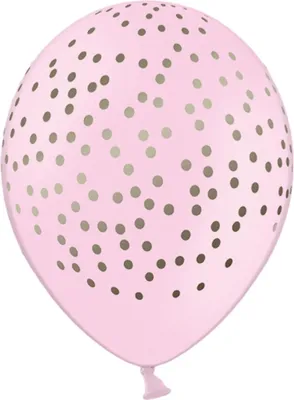 Produktbild von Luftballons 30cm, Punkte, Pastell Baby Pink (1 Packung / 6 Stück)